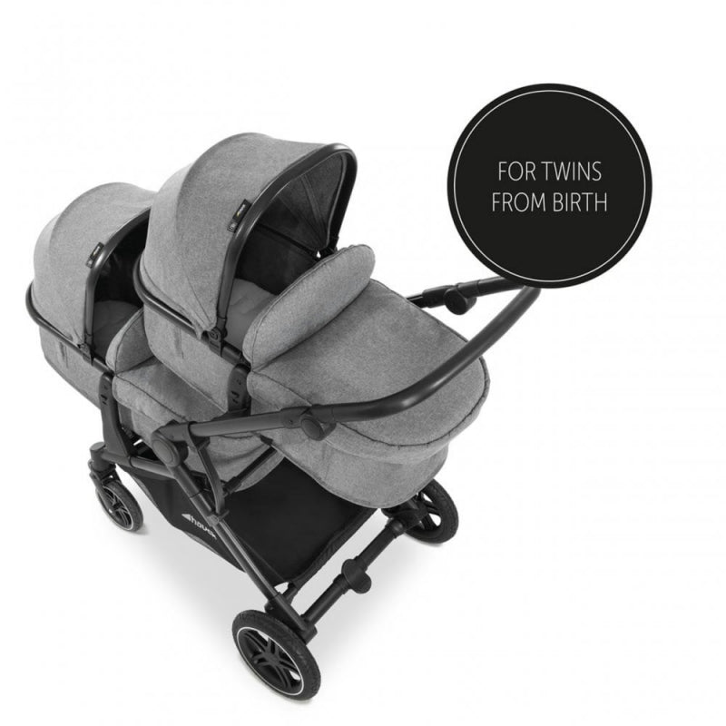 hauck melange grey atlantic twin stroller