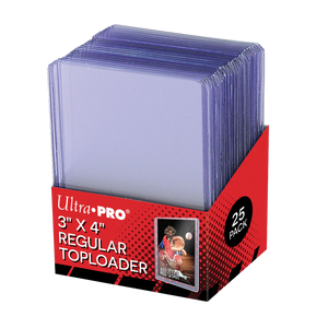 Ultra PRO Toploaders 3"x4" Clear Regular Toploader for Standard Size Cards 25 Pack - RocketReplay