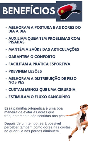 Par de Palmilhas Ortopédica PróConfort® Feliz Importados