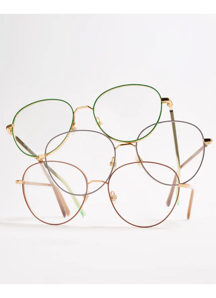 Minimal metal luxury eyeglasses by Andy Wolf at The Optical. Co