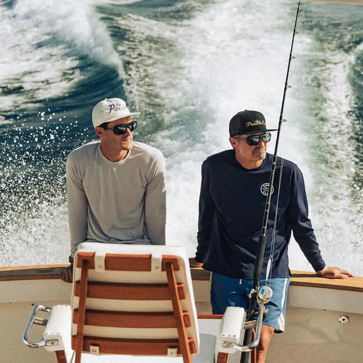 Men on fishing boat wearing SALT 1898 sunglasses. Image by SALT
