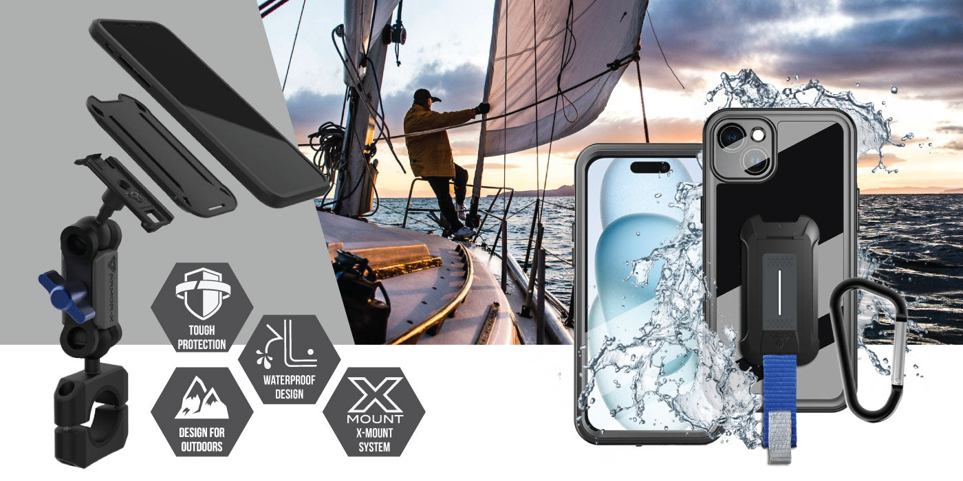 iPhone 15 waterproof case. iPhone 15 shockproof cases. iPhone 15 Military-Grade mountable case. iPhone 15 rugged cover design with best drop proof protection.