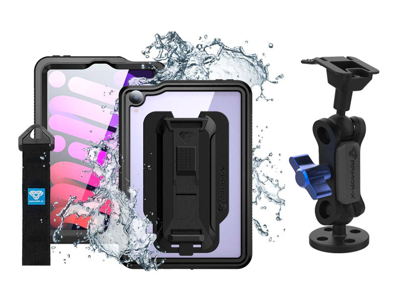Miller Portables ARMOR-X iPad mini 6 IP68 Waterproof, Shock & Dust Proof Rugged Case.