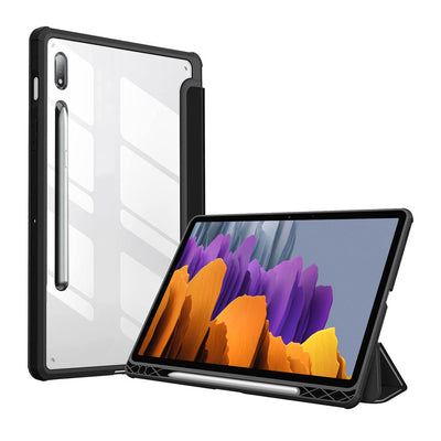ARMOR-X Samsung Galaxy Tab S7 SM-T870 / SM-T875 / SM-T876B Smart Tri-Fold Stand Magnetic Cover.