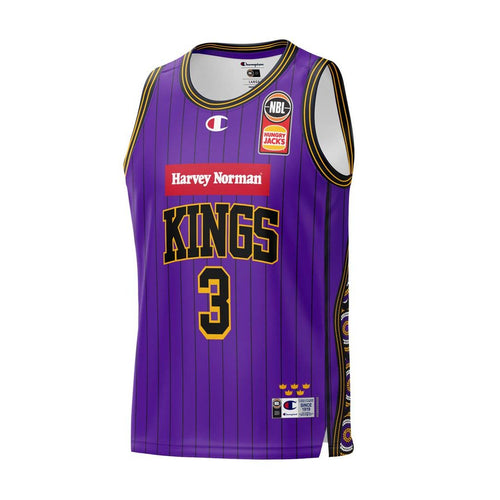 Sydney Kings 2023/24 Authentic Kids Crew Neck Away Jersey NBL Basketball by  Champion