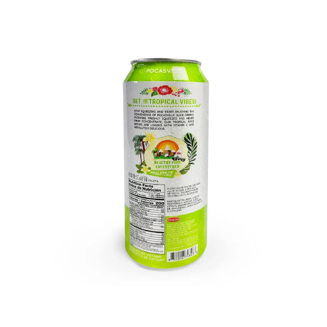 Pocasville Soursop/Guanabana Juice Drink  (30% Fruit Juice) 16.5 oz