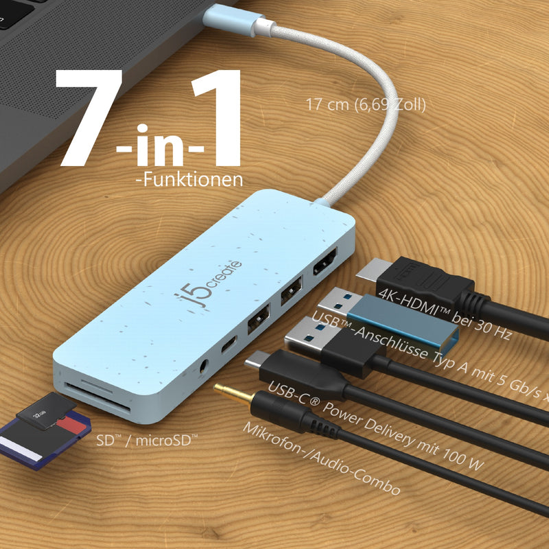 USB-C ® Multi-Port-Hub mit Netzteil