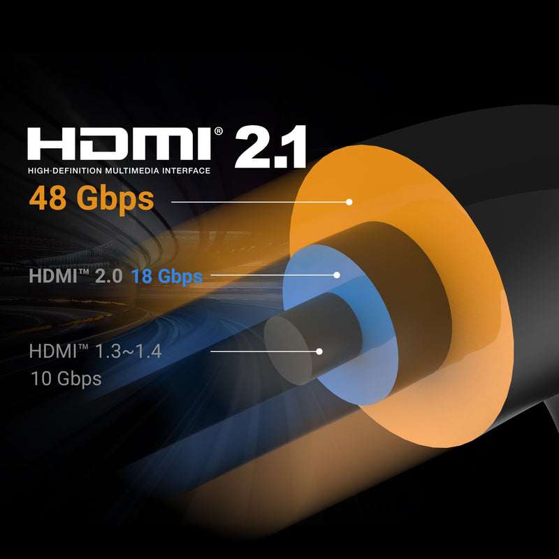 j5create JDC53 Câble HDMI™ 8K Ultra Haute Vitesse UHD, Noir et Gris, 2 m