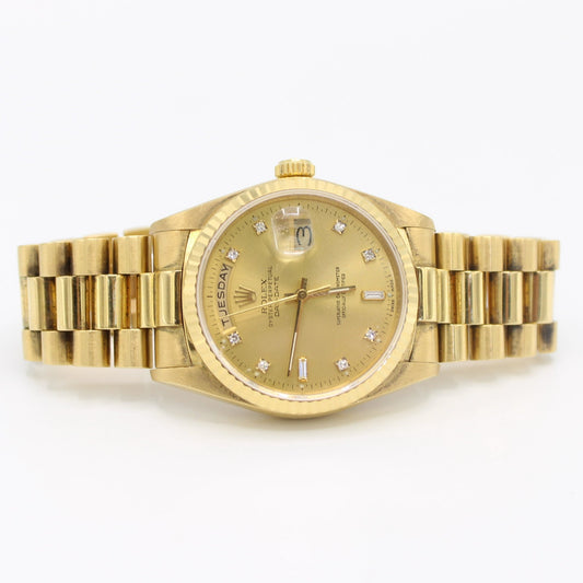 Rolex 36mm iced out Yellow gold/ Stainless steel Jubilee with Iced out –  Monica Jewelers