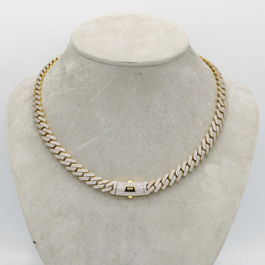14K Monaco Chain And Bracelet Cz Stones Yellow Gold – Alex Diamond Jewelry