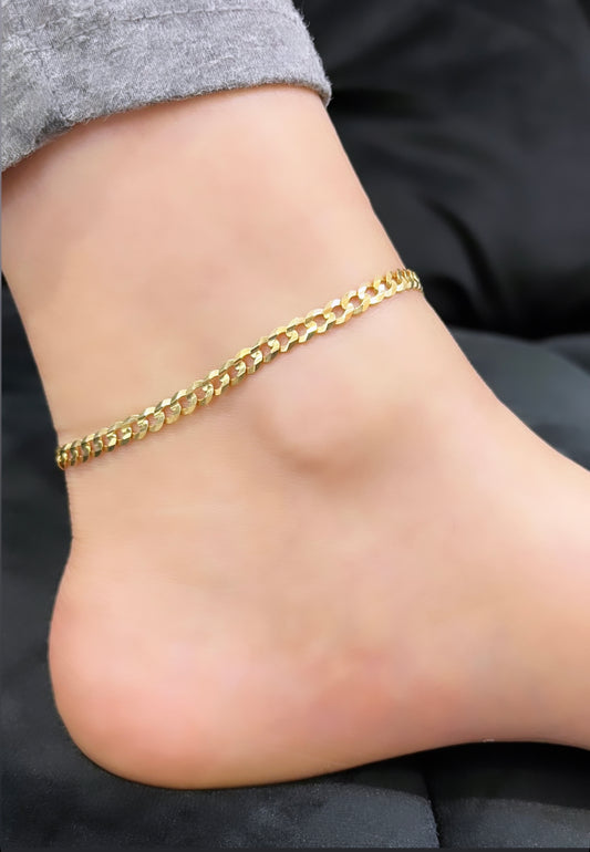 White Gold Ankle Bracelets for Women 