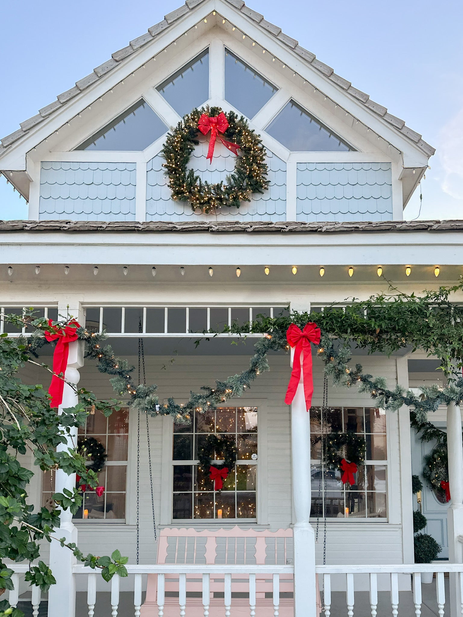 Porch With Christmas Decor