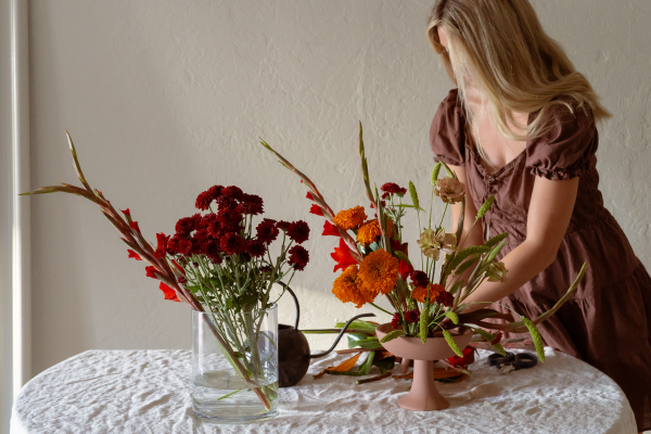 Jenna Smith Creating a Flower Bouquet
