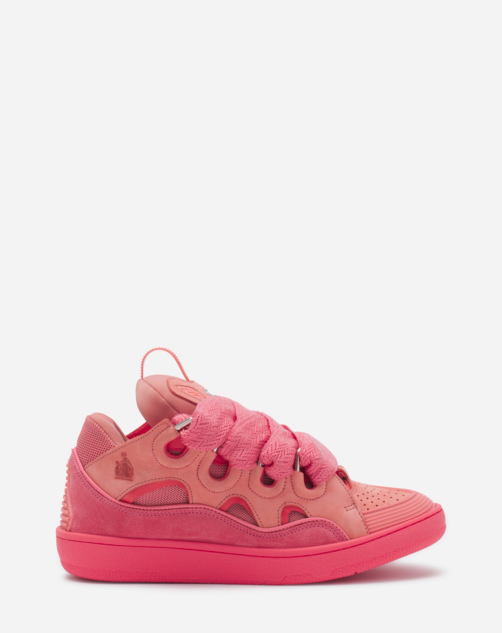 Shop Lanvin Leather Curb Sneakers For Women In Venus