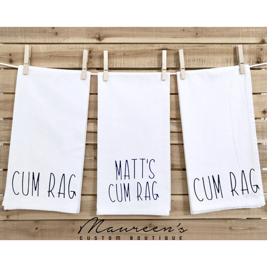 Personalized Cum Rag, Cum Rag, Custom Cum Rag, Gift for Boyfriend