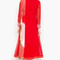 Red Colour Plus Size Stitched Georgette Embroidery Palazzo Pant Suit