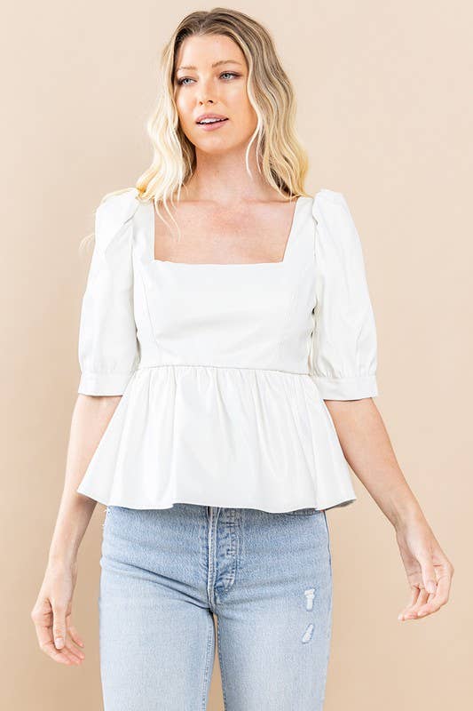 Puff Sleeve Top 8565