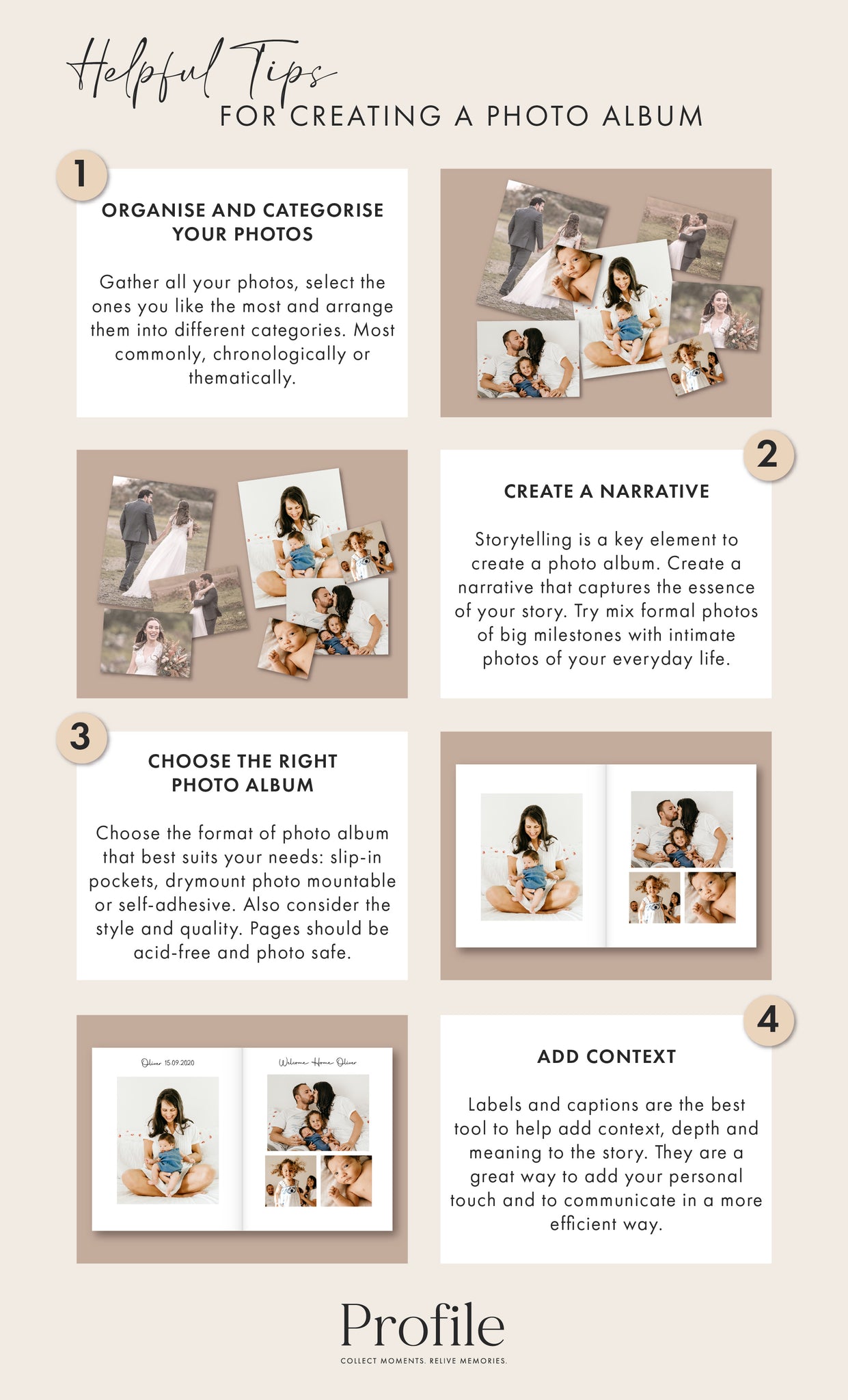 How to create a photo album infographic