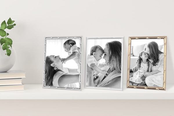 Bamboo Metal Photo Frame