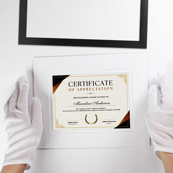framing a certificate