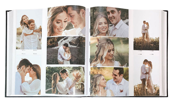 Jumbo Home Photo Album with Wedding Photos Laid Out