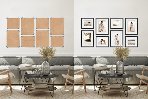 How to hang a gallery wall. Kraft paper tip