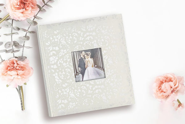 White Lock Photo Album/ Scrapbook Album // Wedding photo Album