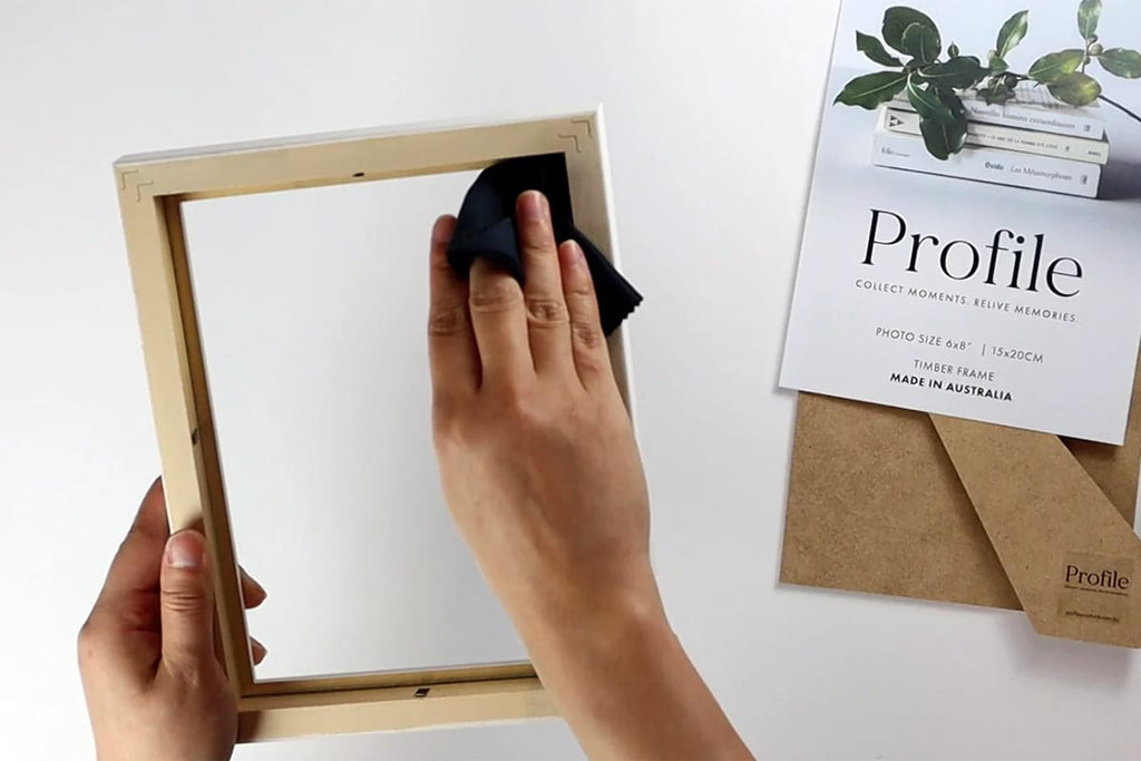 Wipe the Frame Glass with a Lint-Free Cloth