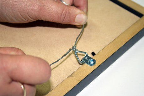 How To Screw D-Rings & Tie Wire On A Picture Frame 