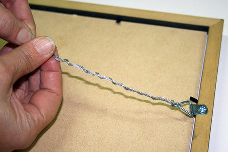 How to attach picture frame wire. 