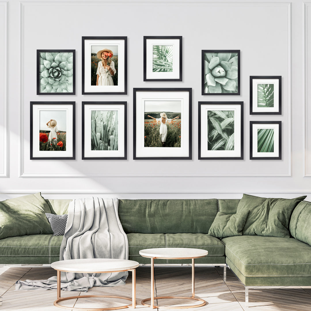 Deluxe Black Gallery Wall Frame Set C