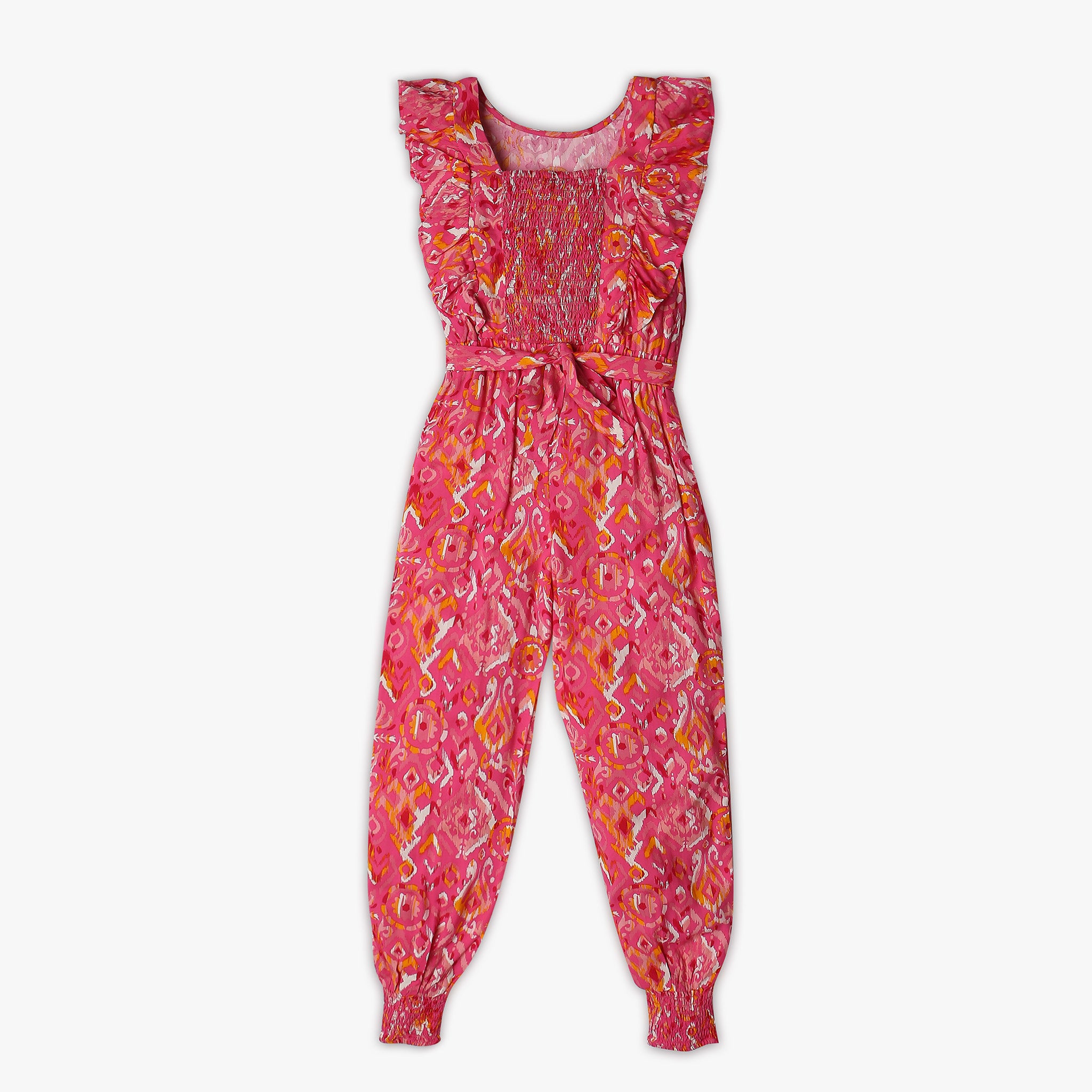 Buy Pink Printed Jumpsuit for Girls for 7-8 Year Girls Online from Indian  Luxury Designers 2024