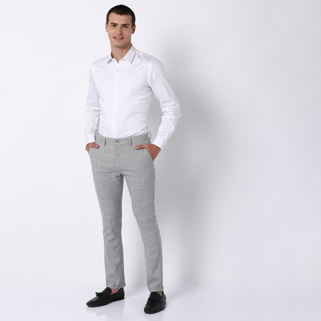 Buy LP ATHWORK Solid Cotton Slim Fit Mens Work Wear Trousers  Shoppers  Stop