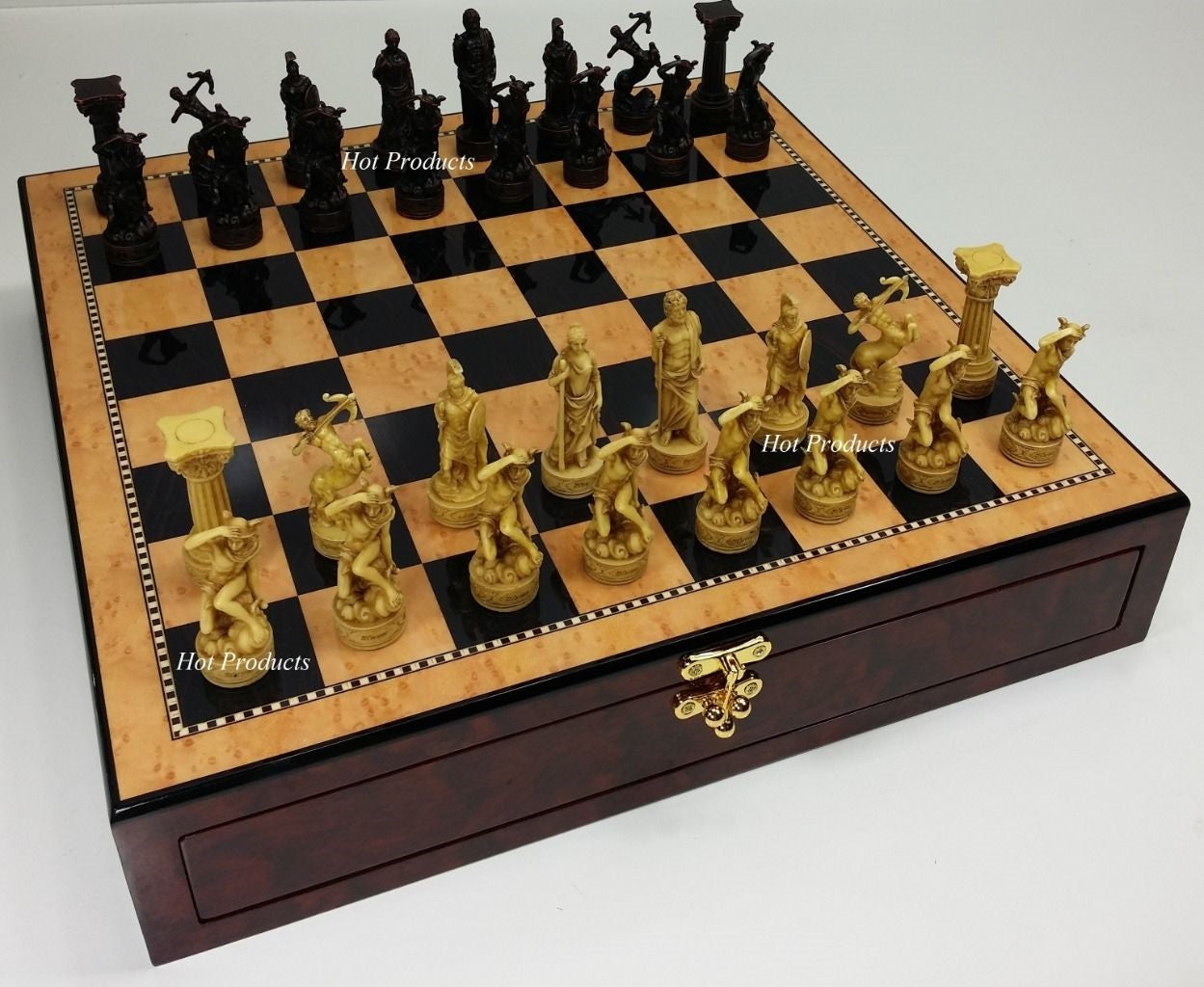 Greek Roman Mythology Gods Chess Set w/ 17