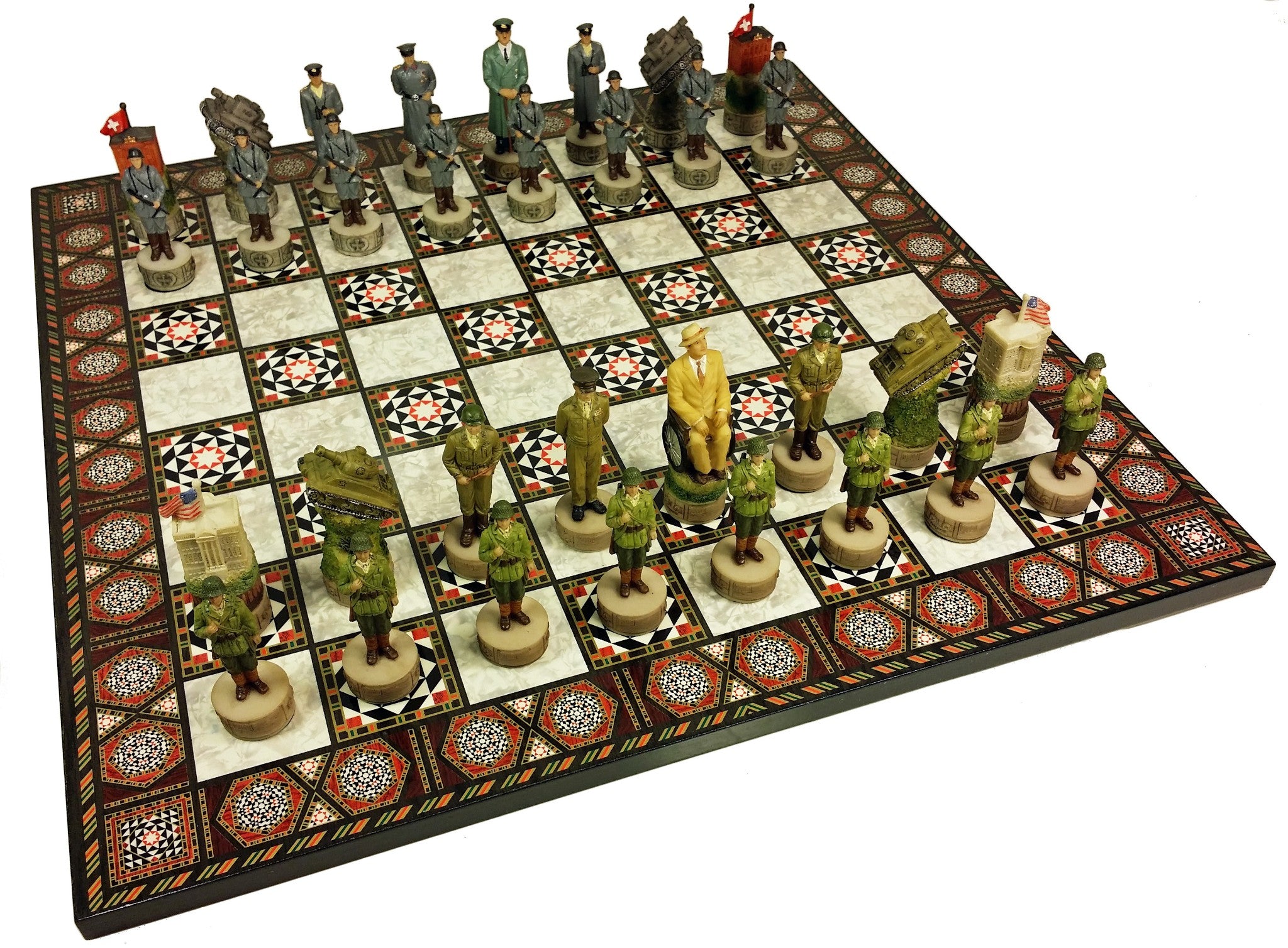 WW2 US vs Germany Chess Set W/ 17