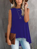 Women's Casual Solid Color A-Line Sleeveless Top