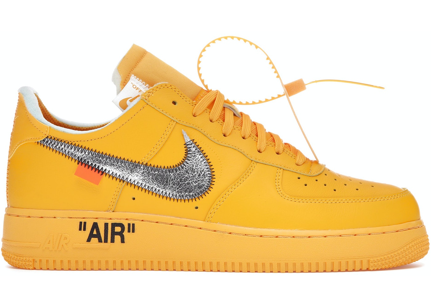 Nike Air Force 1 Low Off-white University Gold Metallic Silver in