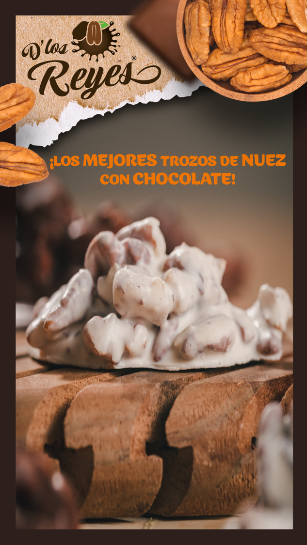 Enjambre de nuez con chocolate blanco. – Chocolatedlosreyes