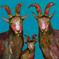 Goat Family Portrait Canvas Wall Art