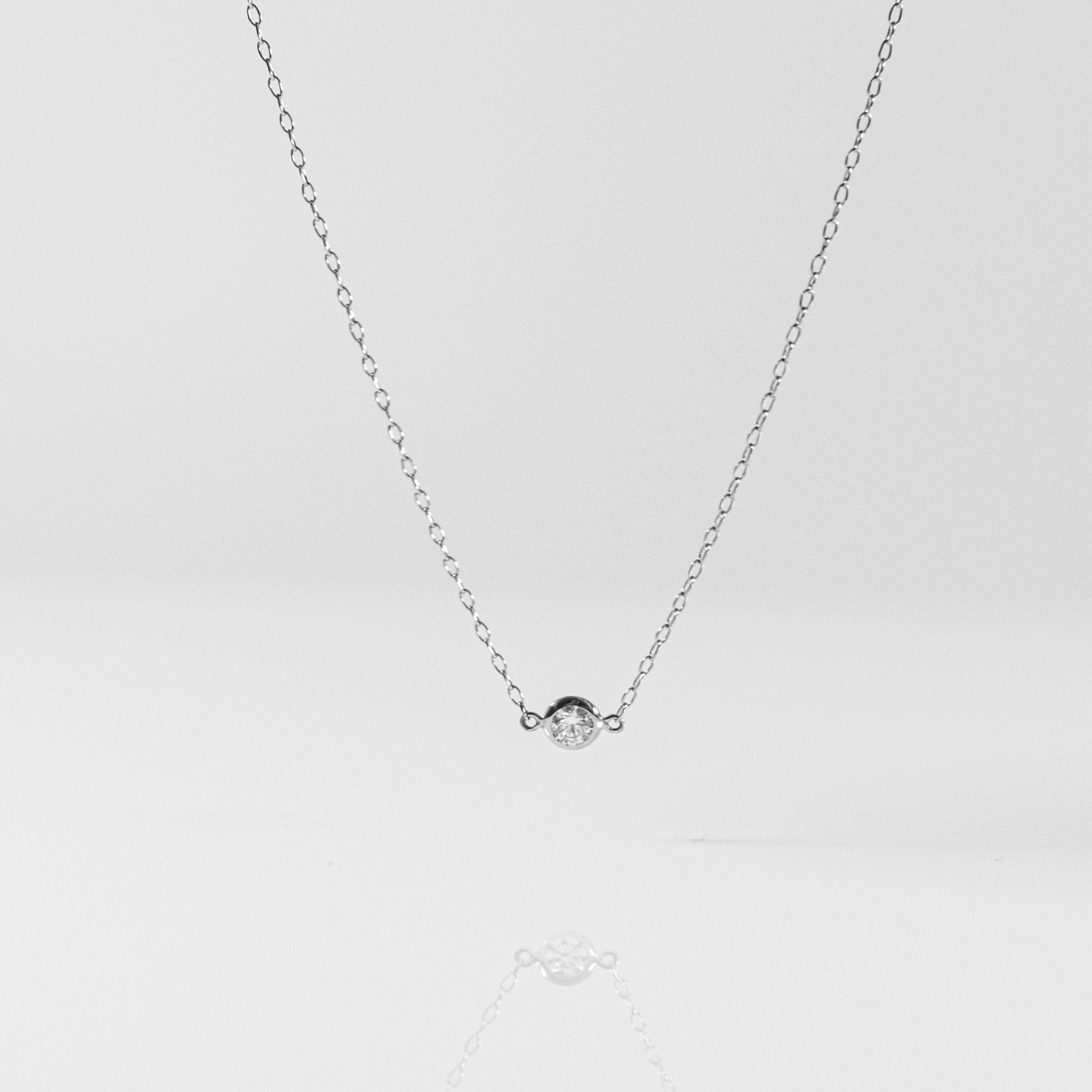 受注生産 11月13日〜発送分>0.1ct 1Point Diamond Necklace