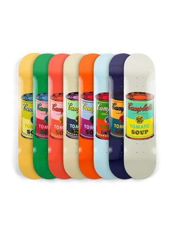 andy warhol skateboard art campbell soups 