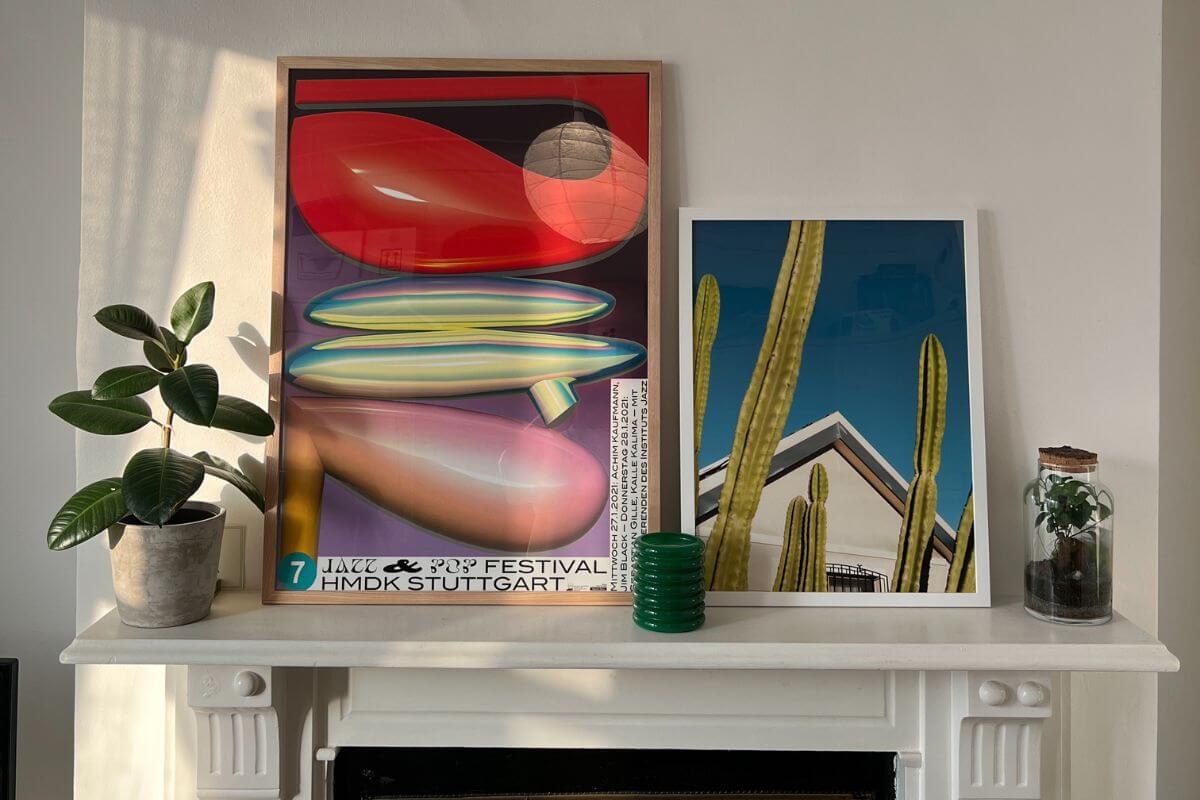Art Print Display on Living room