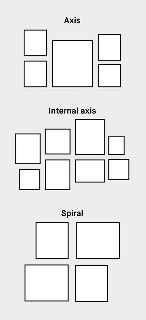 axis gallery wall layout ideas