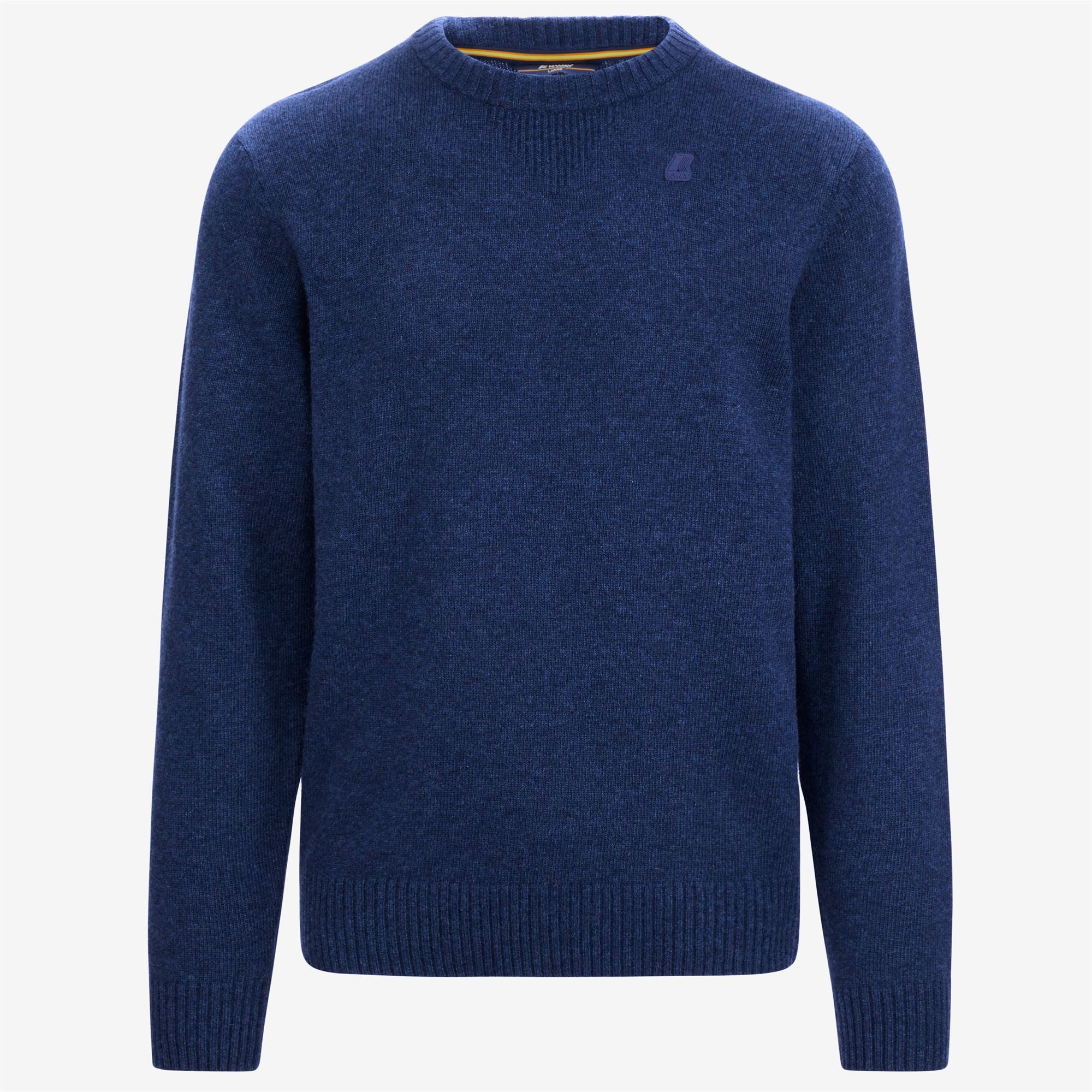 Knitwear Man SEBASTIEN LAMBSWOOL Pull Over BLUE DEPTH – K-Way.com