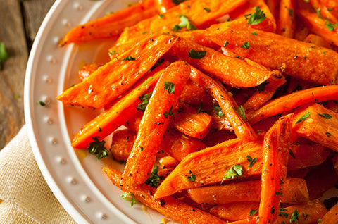 roasted carrots on a plate