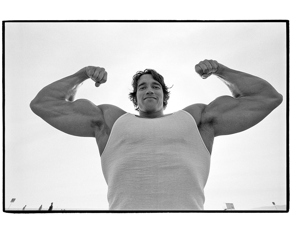 Arnold Schwarzenegger At Venice Beach 1976 — Limited Edition Print Al Satterwhite Iconic Images 1686