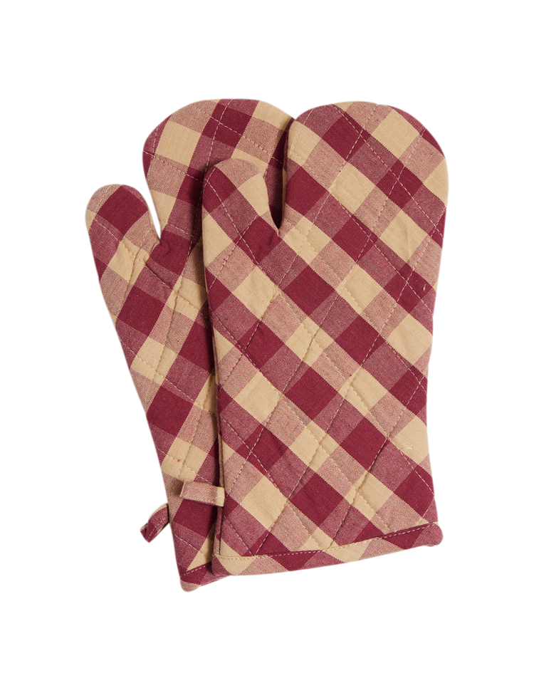 Country Stripe Oven Mitts - Fig & Bella