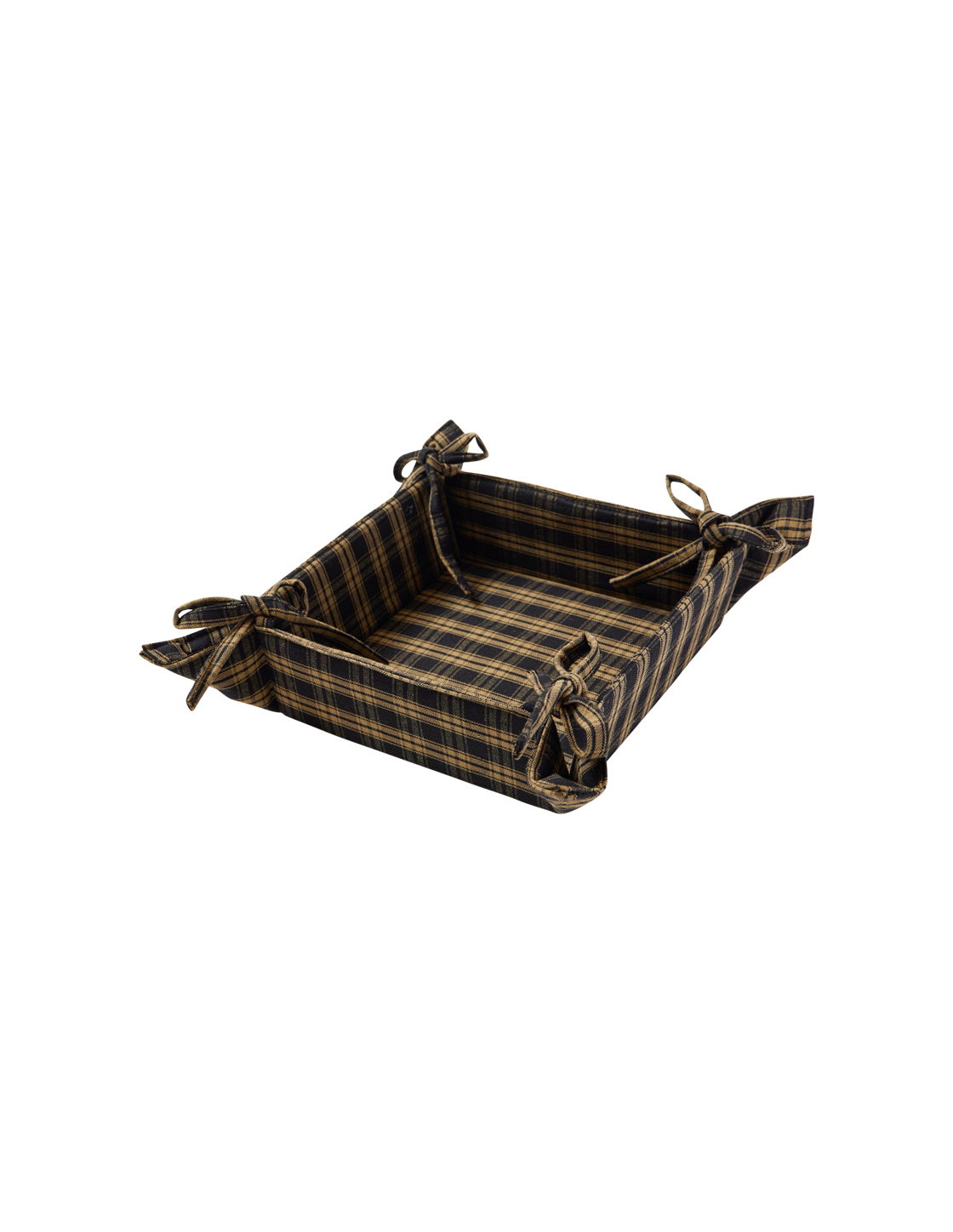 Salt-And-Pepper Plaid Bread Basket – The Six Bells -$16