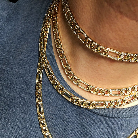 wear figaro chain with different length
