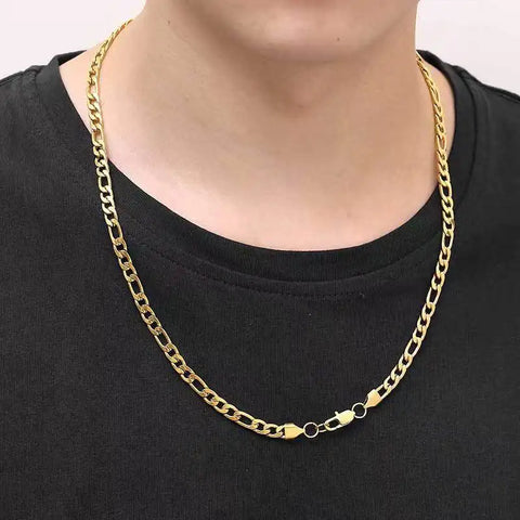 men's gold figaro chain